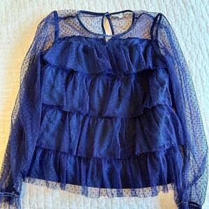 J.Crew Girls' Ruffle Tulle Top - Size XL